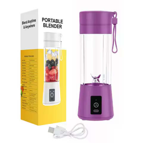 380ML Mini Portable Blender Wireless Rechargeable USB Fruit Mixer Smoothie Portable Blender Juicer