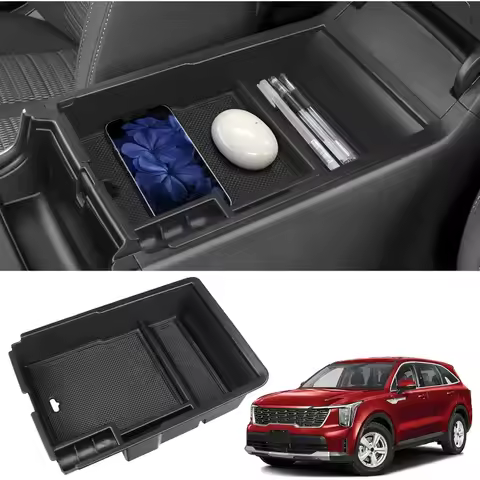 Center Console Organizer Compatible with Kia Sorento 2021 2022 2023 2024 2025 Accessories, Armrest I