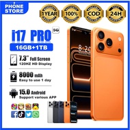 5G Handphone Murah 16GB RAM 1TB ROM 8000mAh Android OS 7.3 Inch Large Screen Dual SIM Smartphone Bar