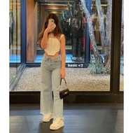 enfagrow 1 3 ❆3 Colors Wide Leg Jeans Square Pants High Waist Straight Cut Maong for Women Flare♠