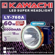 Headlamp / Kawachi 60w LY-760A Senter Kepala 60 watt Waterproof Putih / kuning Senter Selam Anti Air