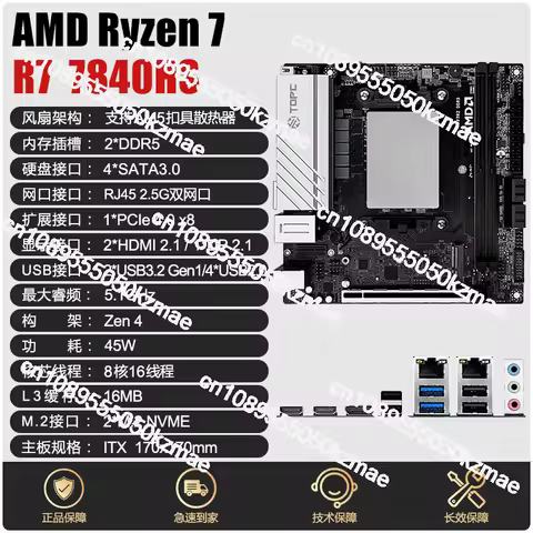 Mini ITX Motherboard with Onboard R9 7940HS / R9 6900HX / R7 8745HS CPU | DDR5 SODIMM NAS & Gaming S