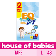 EQ Dry Jumbo Pack Large 48 - Tape Baby Diapers