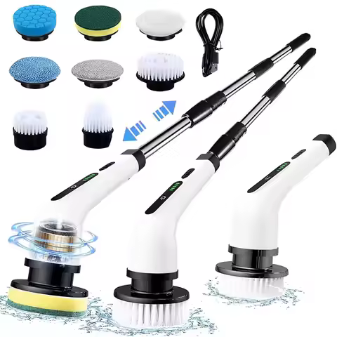 Cordless Household Spin Scrubber Kitchen Gadgets Hair Brushes Bathroom Broom Toilet Multipurpose Cle