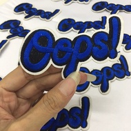 1pcs Oops Letter Iron On DIY Iron Patch Letter Oops Iron On Patch Applique