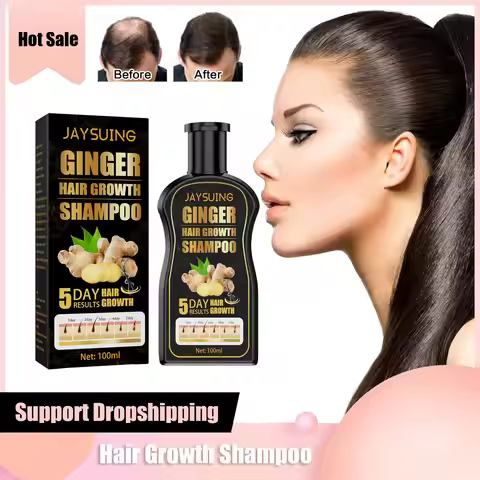 Ginger Regrowth Shampoo Anti Hair Loss Oil Control Dandruff Removal Moisturiz Nourish Scalp Repair D