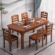 [COD] Dining home apartment dining and chair combination modern minimalist round rental house practical