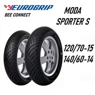 Eurogrip Tayar MODA SPORTER S Bee Connect Tyre 120/70-15 & 140/60-14 Ready Stock