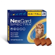 Nexgard spectra small dog 3.5 - 7.5 kg s demodex Worm Lice Medicine