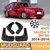 4Pcs Car Mud Flaps for Mazda 3 BM BN Axela Hatchback 2014-2018 Mudguards Fender Mud Guard Flap Splash Flaps Accessories