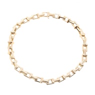 【二手】蒂芙尼 (Tiffany & Co.) T字窄鏈手鍊，腕圍17厘米，K18PG（玫瑰金），女士T字窄鏈手鍊