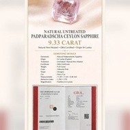 Natural Padparadscha Sapphire 9.93 carat Certified GRA lab