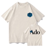 Ado Blue Rose Tshirts Wish World Tour Merch Tee Men Harajuku Kpop Goth Vintage Pure