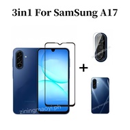 3in1 Samsung Galaxy A17 Tempered Glass film For Samsung Galaxy A56 A26  A36 A16 A06 Camera Lens film