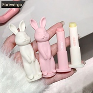 FOREVERGO Moisturizing Lip Balm Cute Rabbit Hydrating Anti Cracking Lipstick Dead Skin Smoothens Lip