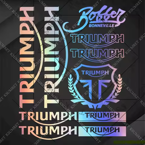 For Triumph Motorcycle Sticker Logo Decal Tank Emblem Scrambler Bobber TWIN Waterproof