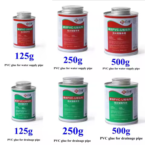 100~500g UPVC / PVC Glue For Water Supply PVC Drainage Pipe UPVC Connector Gluewater Industry Garden