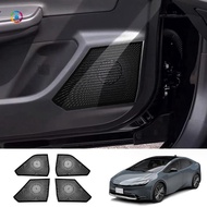 Car Door Horn Covers Stainless Steel Door Horn Frame Interior Accessories for Toyota Prius 2023+