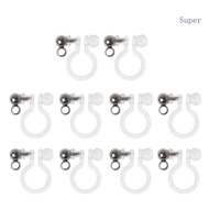 Super 10x Invisible Clip on Earring Converter Allergy-Free Resin  Pierced Earring