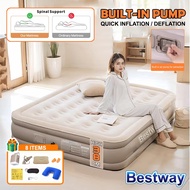 BESTWAY Inflatable Air Bed Double Size with Automatic Pump Portable Foldable For Camping Tilam Angin