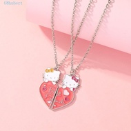 HUBERT Best Friend Necklace, Cute Animals Alloy Cartoon Pendant Necklace, Cartoon Ins Electroplate C