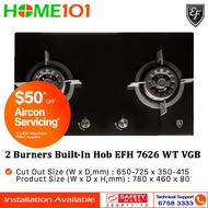 EF 2 Burners Built-In Hob EFH 7626 WT VGB