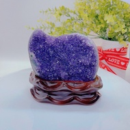 Uruguay amethyst geode with perfect dark purple fengshui deco attract wealth with eyes of wealth