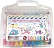 Eye Planning Sanrio Characters Crayon Pen, Pastel, Lying Down, Approx. W 7.9 x H 6.9 x D 1.0 inches 