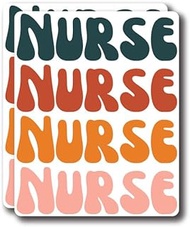 Nurse Stickers - RN LN LPN Stickers - Premium Quality Vinyl Bumper Stickers 2-Pack | 5-Inch on Wides