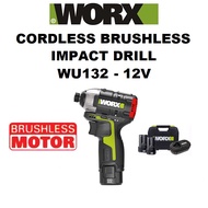 WORX 12V CORDLESS BRUSHLESS IMPACT DRIVER WU132