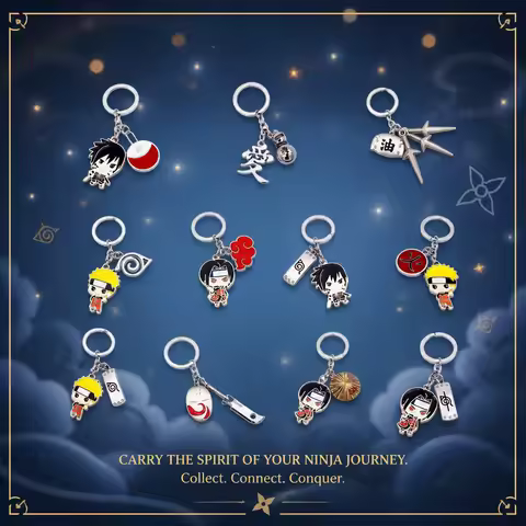 Naruto Anime New Keychain Pendant Uzumaki Naruto Uchiha Itachi Uchiha Sasuke Sharingan Alloy Cosplay