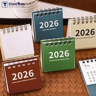 TIMEKEY 2025.6-2026.12 Mini Simple Calendar Small Desk Calendar Creative Coil Calendar Planner Deskt