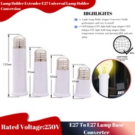 E27 to E27 Flexible Light Bulb Socket Adapter Extender Bulb Socket Extension