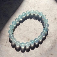 Icy Blue Aquamarine beads bracelet