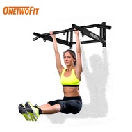 1029 OneTwoFit Wall Mounted Pull Up Bar with More Stable 6-hole design for Indoor and Outdoor Use OT