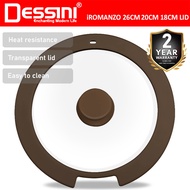 DESSINI ITALY SGL-18 18CM SGL-20 20CM SGL-26 26CM Silicone Tempered Glass Lid Cover Casserole Pot Fr