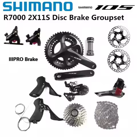 Shimano 105 R7000 2x11s Groupset IIIPRO Brake Mechanical Disc Brake R7100 Crankset Cassette Deraille