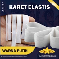 Eband Elastic Rubber White Waistband