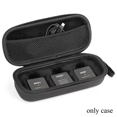 Microphone Hard Carring Case -Go 2 Professional Flocking Mic Bag For Rode Wireless GO II Dual Channe