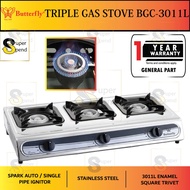 Butterfly / Pensonic Triple Gas Stove Gas Cooker BGC-3011L BGC3011L PGC-3601SX PGC3601SX