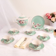 Vantage Tea Set 14Pcs Tiffany Blue Magnolia