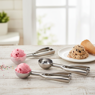 Stainless Steel Ice Cream Scoop, Silicone Molder, Air Fryer & Piping Tip Set: Ultimate Baking Tools 