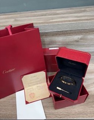 🍍100%正品 Cartier bracelet卡地亞16號玫瑰金寬版love手鐲 全套證書(其它size均有貨,歡迎諮詢)