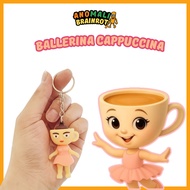 GANTUNGAN Ballerina Cappucina Rubber Keychain Anomali Brainrot Keychain Anomali Keychain