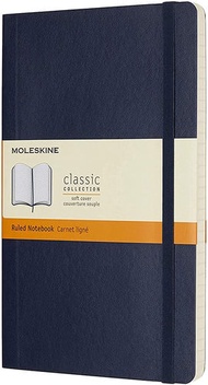 MOLESKINE - Moleskine經典軟皮記事本 大型 橫間 藍色Sapphire Blue (13 x 21CM)