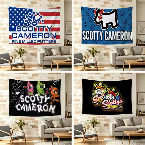 S-Scotty Logo Luxury Flag For Outdoor Camping C-Cameron Bar Picnic Party Home Decoration Ornaments B