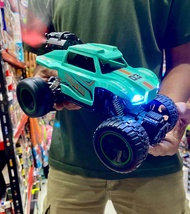 Mainan Anak RC Offroad Metal Alloy Nyala Lampu Efek Spray Batre Charger