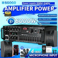 【5 Years Warranty】6000W Power Amplifier Bluetooth Karaoke Home Theater Amplifier Audio Stereo Amplif