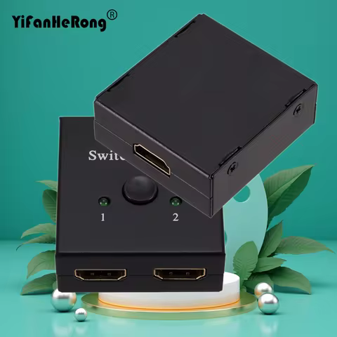 4K UHD HDMI-compatible Splitter Switch 1X2 Split 1 in 2 Amplifier 1080P 4Kx2K HDMI-compatible Switch