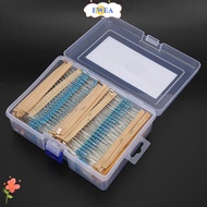 EWEA 2600PCS Metal Film Resistor, 130 Values 1/4w Resistor, Parts 1 Ohm- Ohm Metal Film Resistor Set